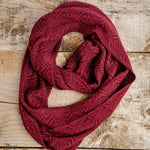 Alpaca Infinity Scarf - Burgundy - Art Andina - Burgundy Infinity scarf - Knitted Infinity Scarf - Tube scarf - Dark red scarf - Loop scarf - Warm knit scarf - Boho infinity scarf - Hygge