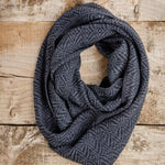 Alpaca Infinity scarf - Charcoal - Art Andina - Infinity scarf alpaca - Grey Infinity scarf - Knitted Scarf - Tube scarf - circle scarf - Loop scarf - Warm knit scarf - Neutral scarf -